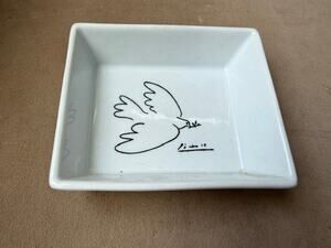Picasso Dove of Peace Ceramic Dish Official Licensed Product  White Square Plate